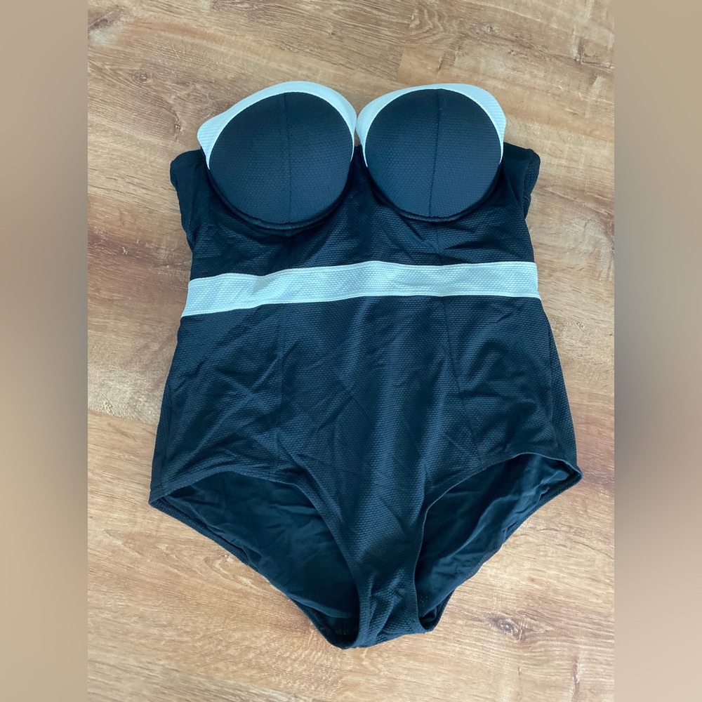 Torrid Black and White Swimsuit